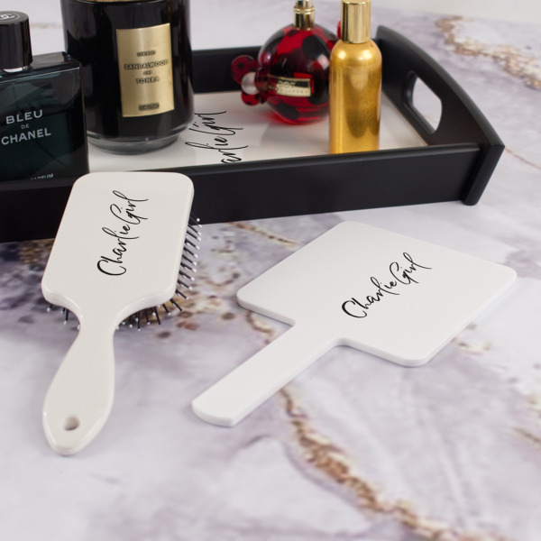 Custom Design - Hair Brush and Hand Mirror - Bathroom Scene