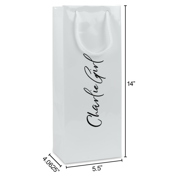 Custom Design - Wine Gift Bag - Dimensions