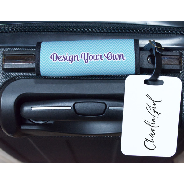 Custom Design - Metal Luggage Tag & Handle Wrap - In Context
