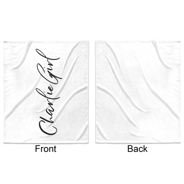 Custom Design - Minky Blanket - 50"x60" - Single Sided - Front & Back