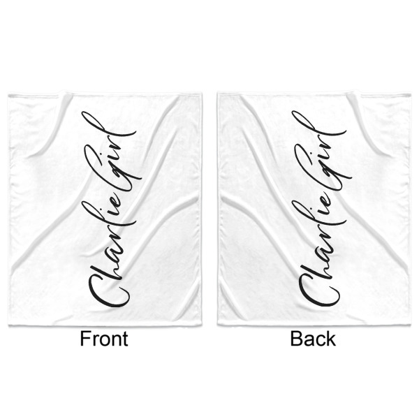 Custom Design - Minky Blanket - 50"x60" - Double Sided - Front & Back