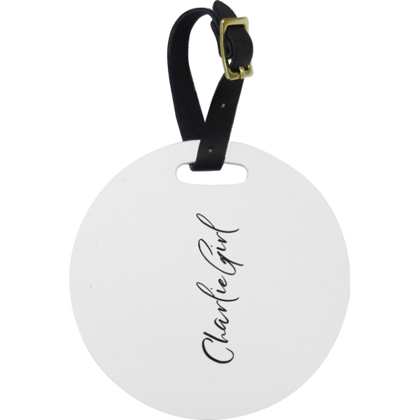 Custom Design Your Own Plastic Luggage Tag - Round