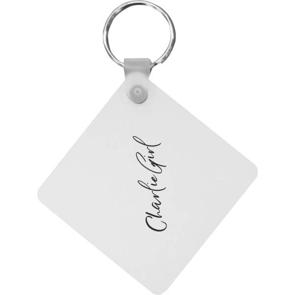 Custom Design Your Own Diamond Plastic Keychain