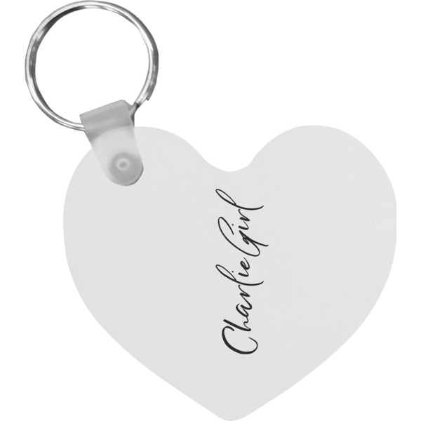 Custom Design Your Own Heart Plastic Keychain