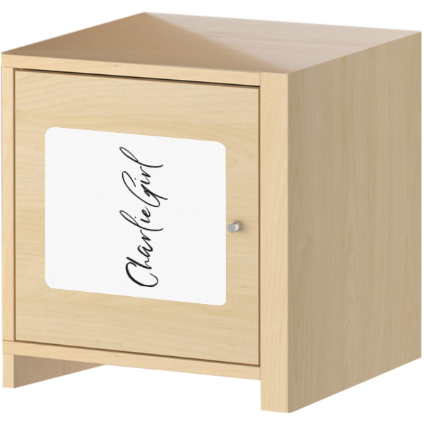 Custom Design - Square Wall Decal on Wooden Cabinet