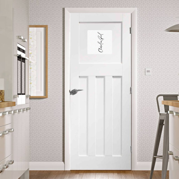 Custom Design - Square Wall Decal on Door