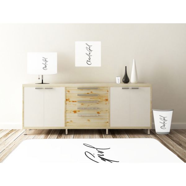Custom Design - Square Wall Decal Wooden Desk