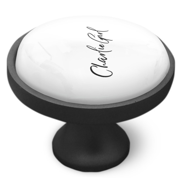 Custom Design - Cabinet Knob - Black - Side