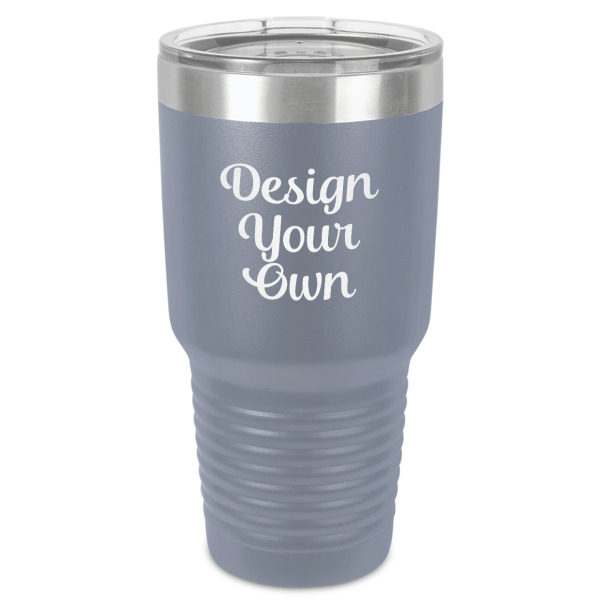 Custom Design - 30 oz Stainless Steel Ringneck Tumbler - Grey - Front
