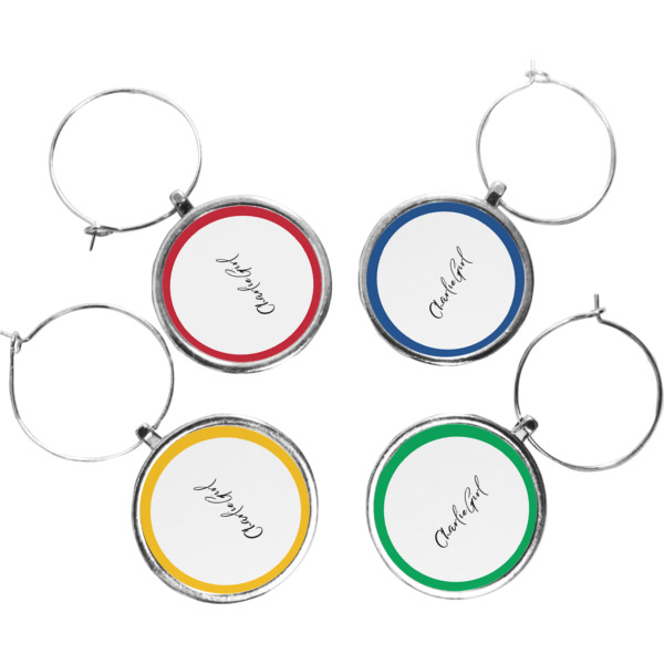 Custom Design Your Own Wine Charms - Set of 4