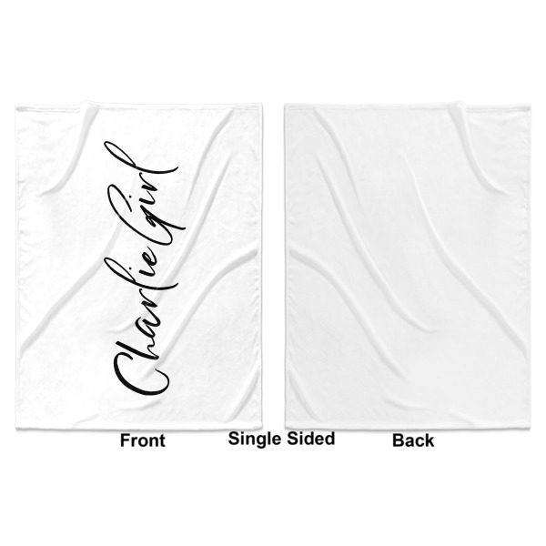 Custom Design - Baby Blanket (Single Sided - Printed Front, White Back)