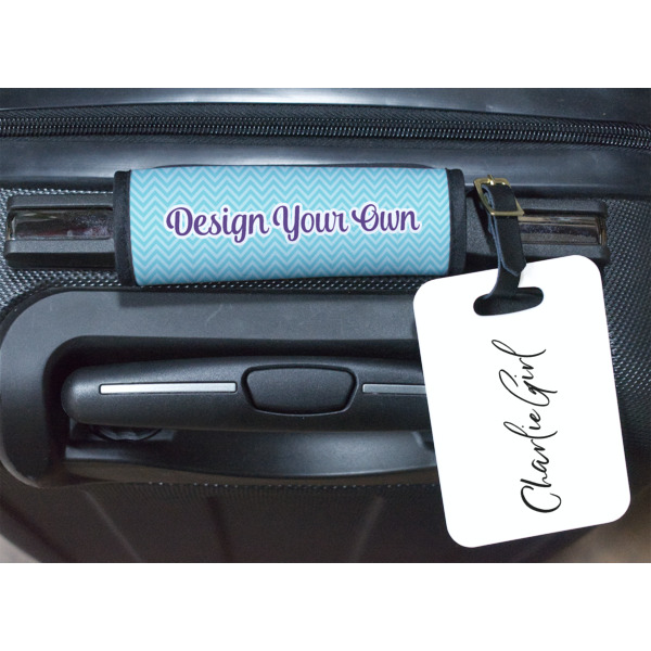 Custom Design - Luggage Wrap & Plastic Rectangular Tag - In Context