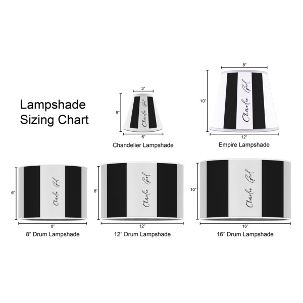 Custom Design - Lampshade Sizing Chart