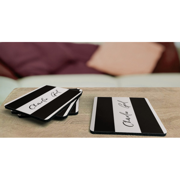 Custom Design - Coaster Rubber Back - On Coffee Table