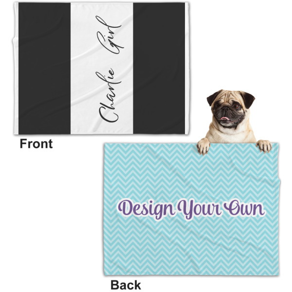 Custom Design - Microfleece Dog Blanket - Regular - Front & Back