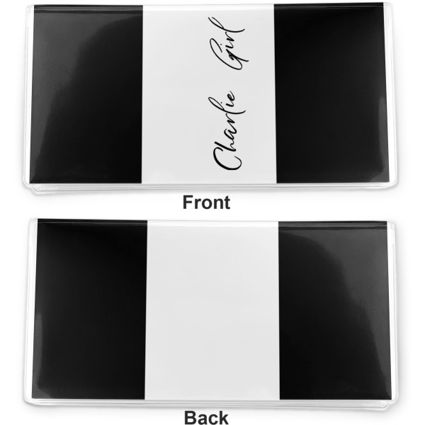 Custom Design - Vinyl Check Book Cover - Front and Back