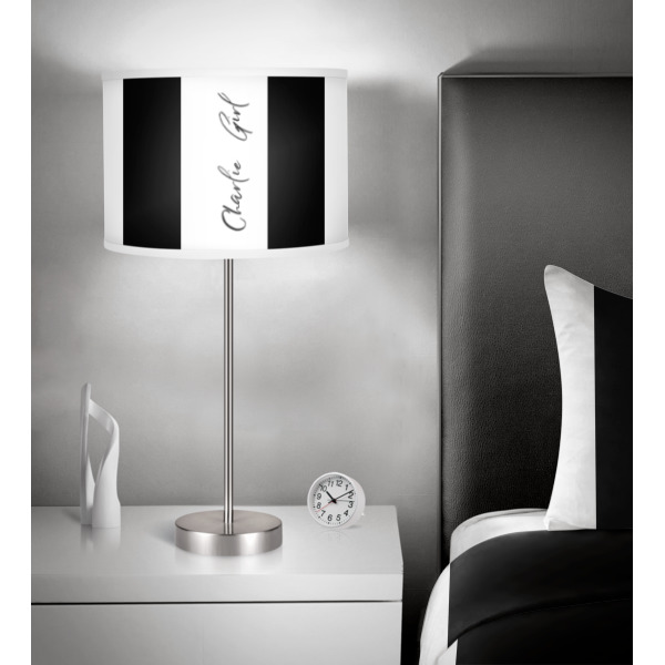 Custom Design - 13" Drum Lampshade - In Room