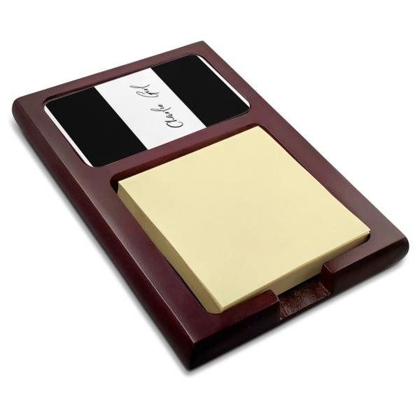Custom Design Your Own Red Mahogany Sticky Note Holder