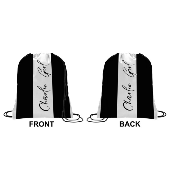 Custom Design - Drawstring Backpack Front & Back Medium