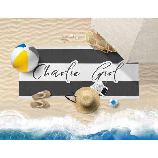 Custom Design - Beach Towel - Lifestyle on Beach