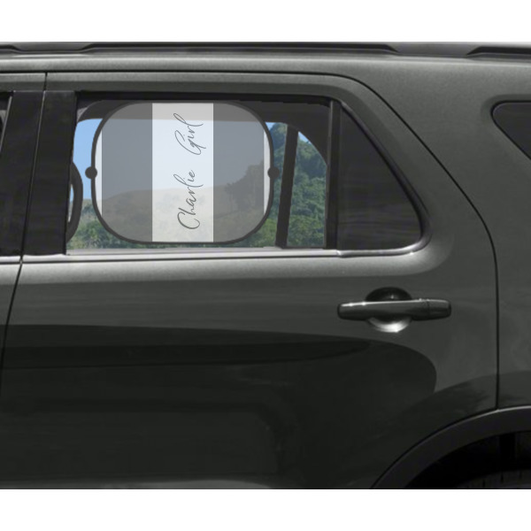Custom Design - Car Sun Shade Black - In Car Window