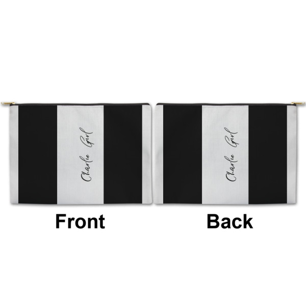 Custom Design - Large Zipper Pouch Approval (Front and Back)