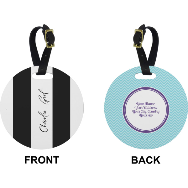 Custom Design - Circle Luggage Tag (Front + Back)