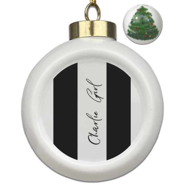 Custom Design Your Own Ceramic Ball Ornament - Christmas Tree