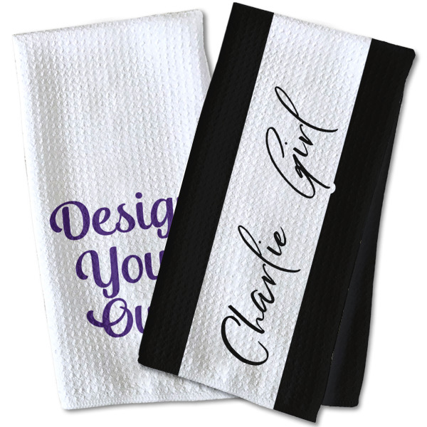 Custom Design - Waffle Weave Towels - Two Print Styles