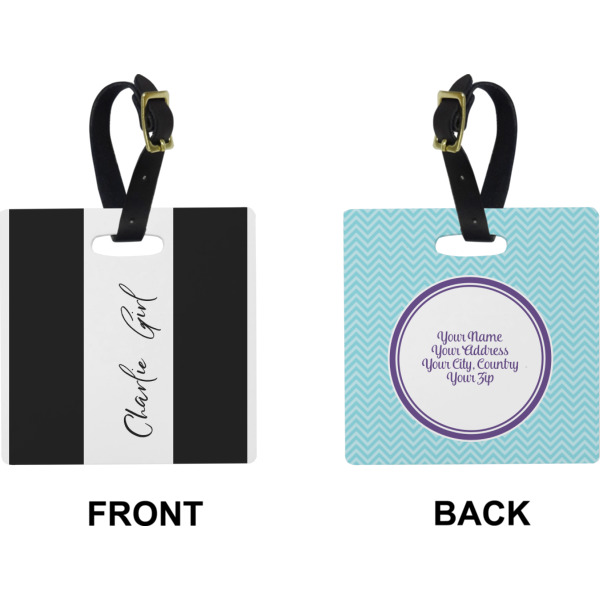 Custom Design - Square Luggage Tag (Front + Back)
