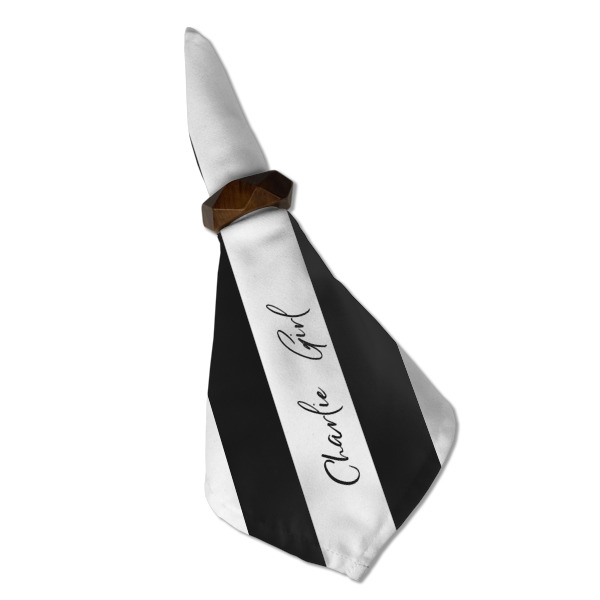 Custom Design - Cloth Napkins - Personalized Dinner (Folded in Ring) (MAIN)