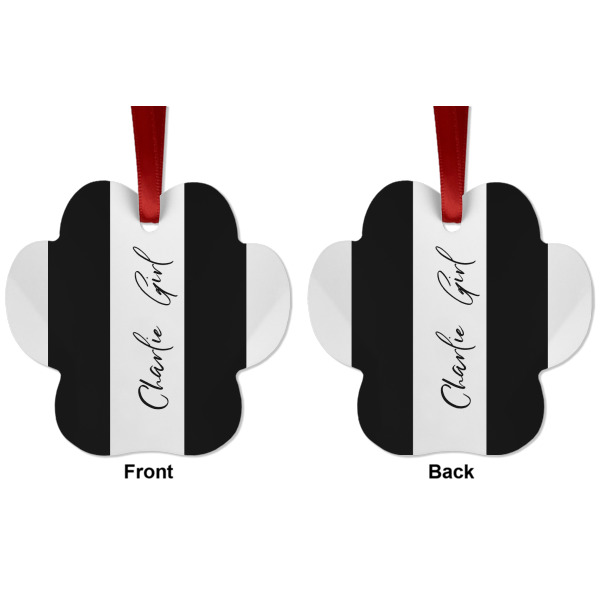 Custom Design - Metal Paw Ornament - Front and Back