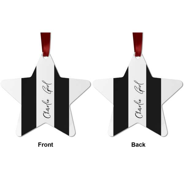 Custom Design - Metal Star Ornament - Front and Back
