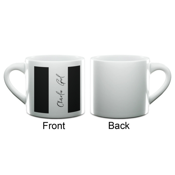 Custom Design - Double Shot Espresso Cup - Single - Front & Back