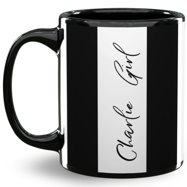 Custom Design Your Own 11 oz Coffee Mug - Black