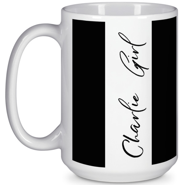 Custom Design Your Own 15 oz Coffee Mug - White