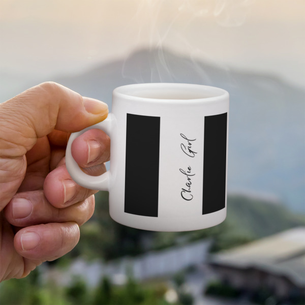 Custom Design - Single Shot Espresso Cup - Lifestyle in Hand