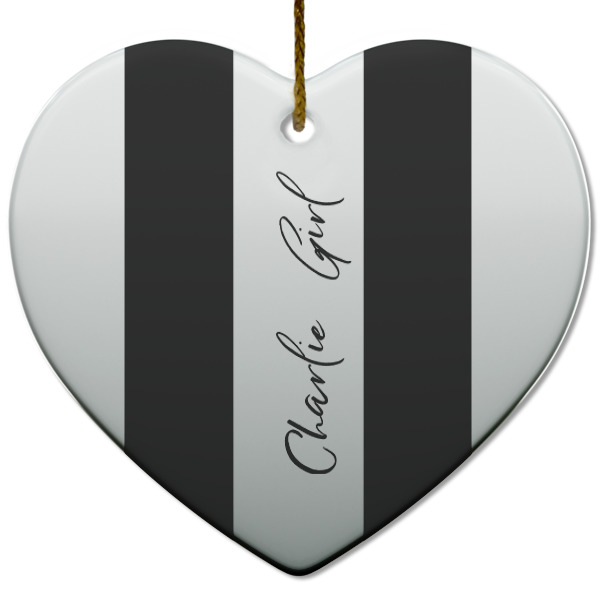 Custom Design - Ceramic Flat Ornament - Heart (Front)