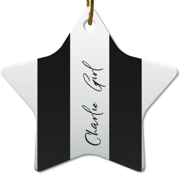 Custom Design - Ceramic Flat Ornament - Star (Front)