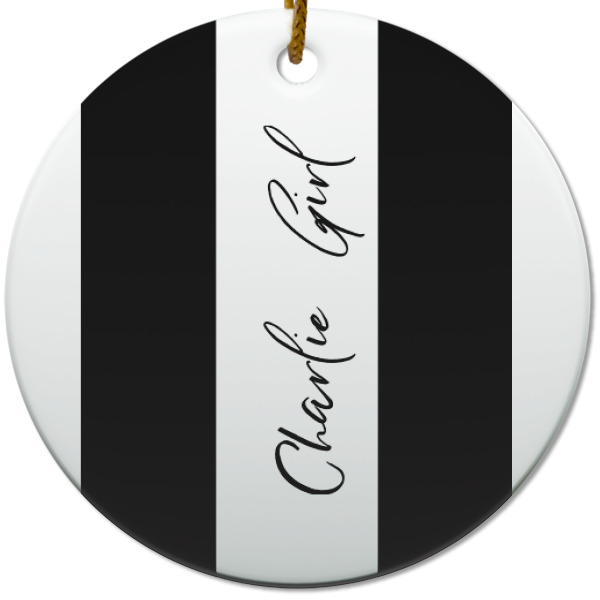 Custom Design - Ceramic Flat Ornament - Circle (Front)