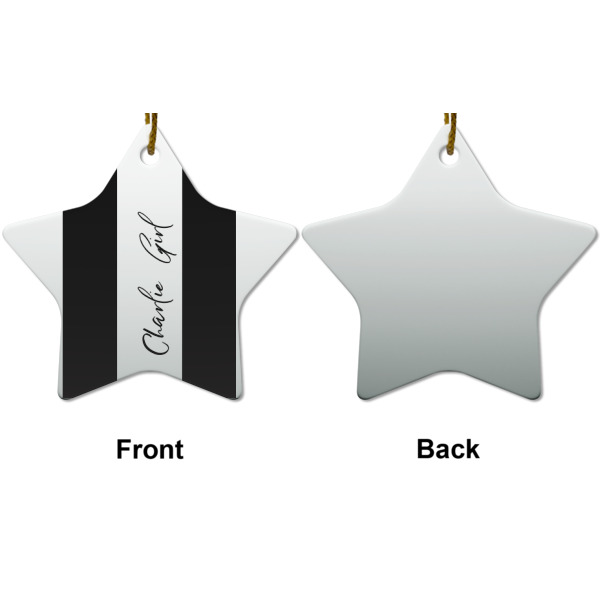 Custom Design - Ceramic Flat Ornament - Star Front & Back (APPROVAL)