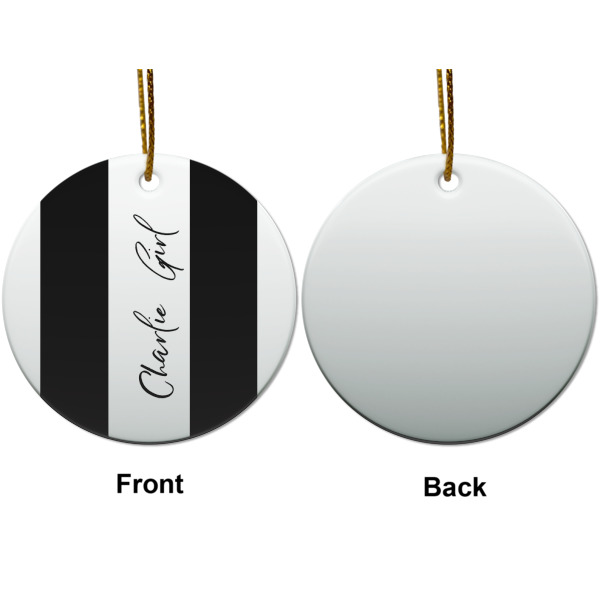 Custom Design - Ceramic Flat Ornament - Circle Front & Back (APPROVAL)