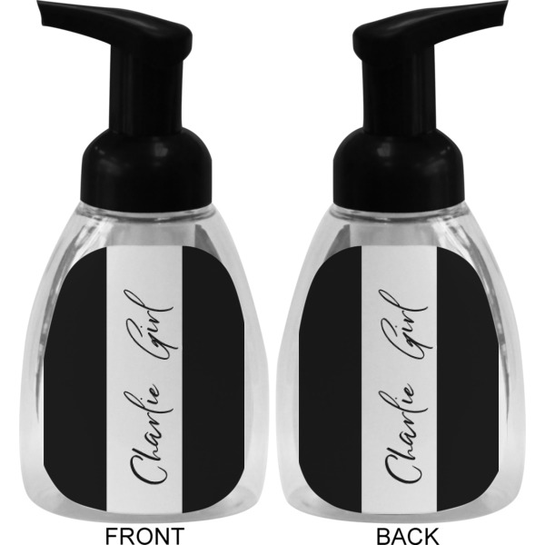 Custom Design - Foam Soap Bottle - Black - Front & Back