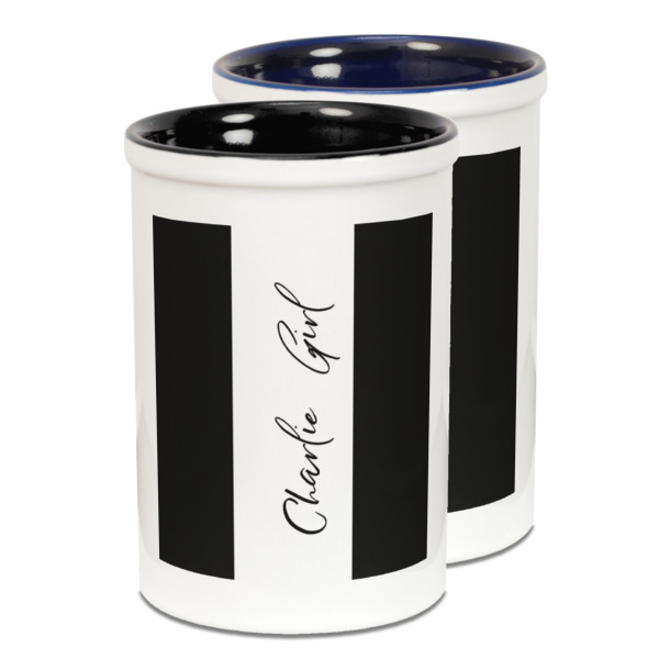 Custom Design Your Own Ceramic Pencil Holder - Large