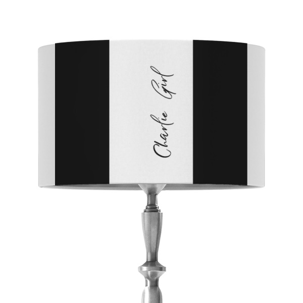 Custom Design - 12" Drum Lampshade - ON STAND (Fabric)