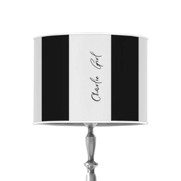Custom Design - 8" Drum Lampshade - ON STAND (Poly Film)