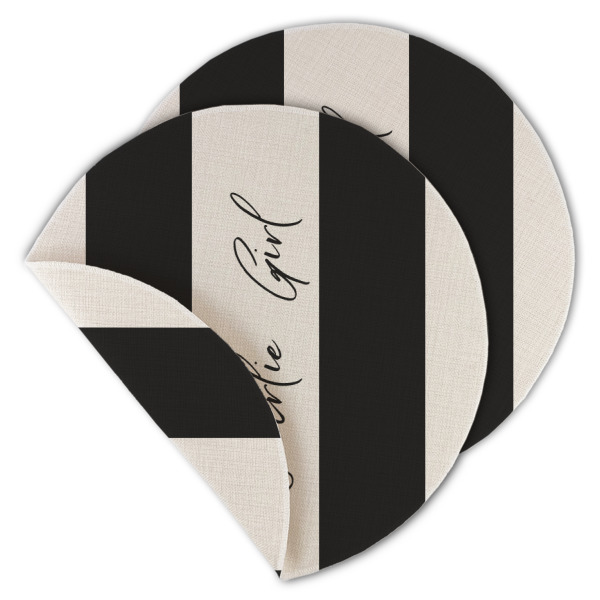 Custom Design - Round Linen Placemats - MAIN (Double-Sided)