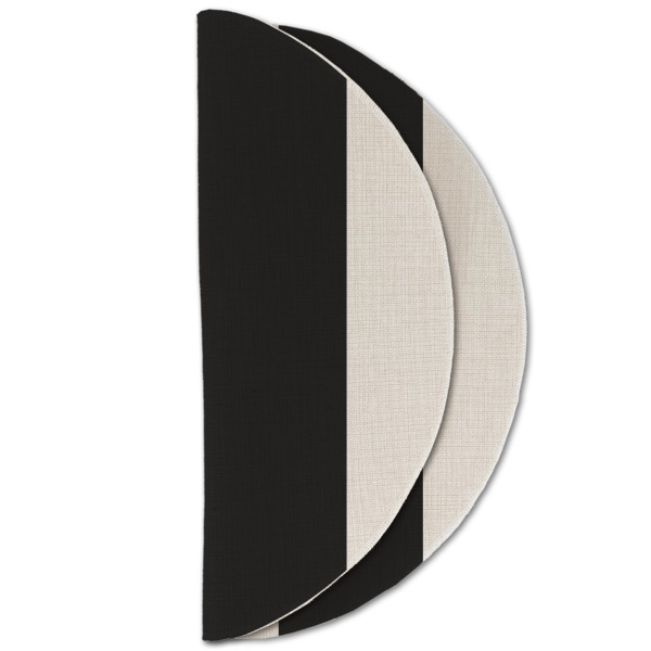 Custom Design - Round Linen Placemats - HALF FOLDED (double sided)