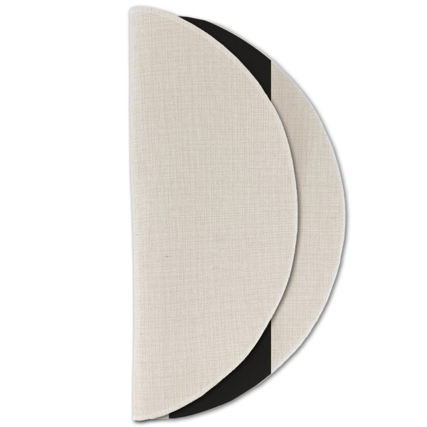 Custom Design - Round Linen Placemats - HALF FOLDED (single sided)