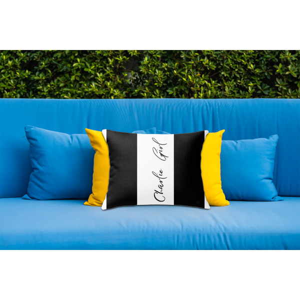 Custom Design - Outdoor Throw Pillow  - LIFESTYLE (Rectangular - 20x14)